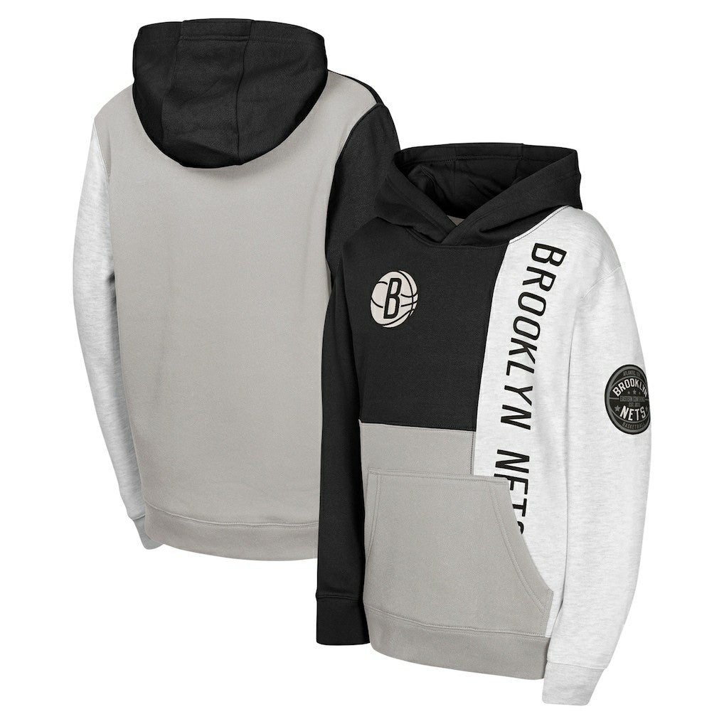 Brooklyn Nets Youth Splash Pullover Hoodie Black - NBA