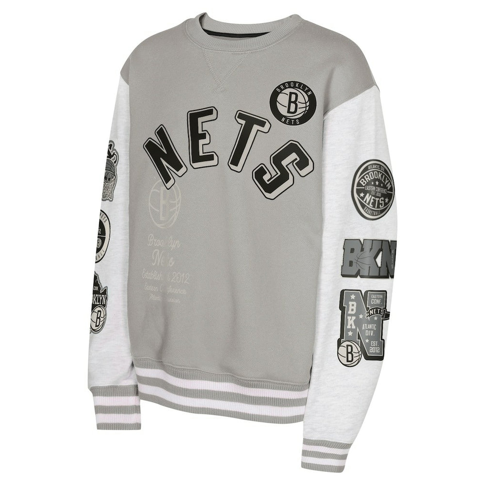 Brooklyn Nets Youth Star Treatment Pullover Sweatshirt Gray - NBA