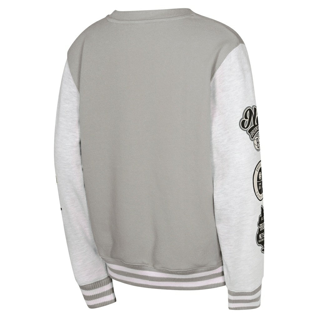 Brooklyn Nets Youth Star Treatment Pullover Sweatshirt Gray - NBA