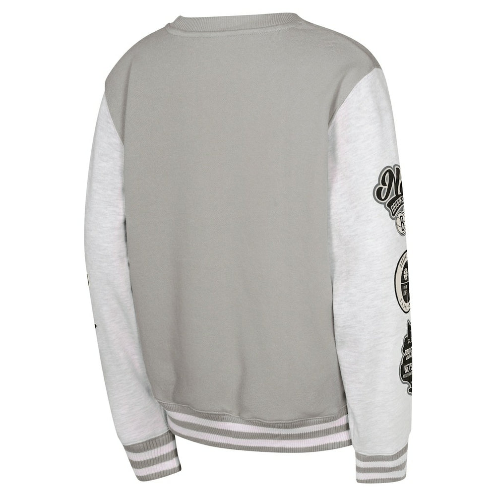 Brooklyn Nets Youth Star Treatment Pullover Sweatshirt Gray - NBA