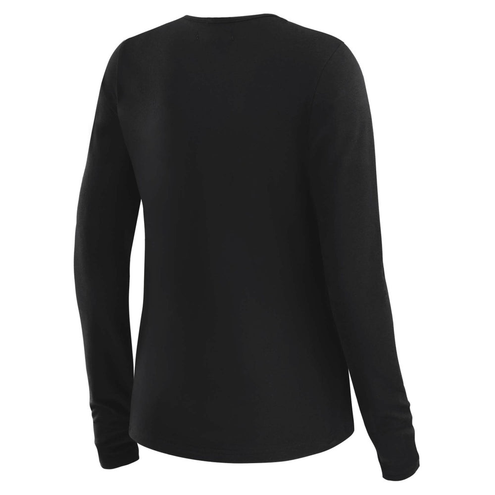 Seattle Seahawks WEAR by Erin Andrews x Gracie Hunt Women's Mesh Panel Long Sleeve T-Shirt Black | NFL