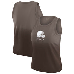 Cleveland Browns WEAR by Erin Andrews x Gracie Hunt Women's Ombre Tank Top Brown | NFL