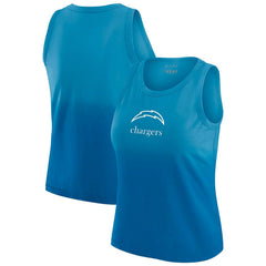 Los Angeles Chargers WEAR by Erin Andrews x Gracie Hunt Women's Ombre Tank Top Blue | NFL