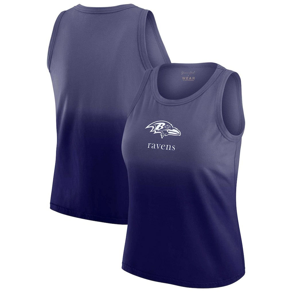 Baltimore Ravens WEAR by Erin Andrews x Gracie Hunt Women's Ombre Tank Top Purple | NFL