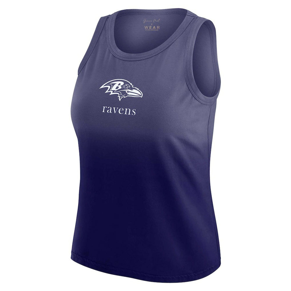 Baltimore Ravens WEAR by Erin Andrews x Gracie Hunt Women's Ombre Tank Top Purple | NFL