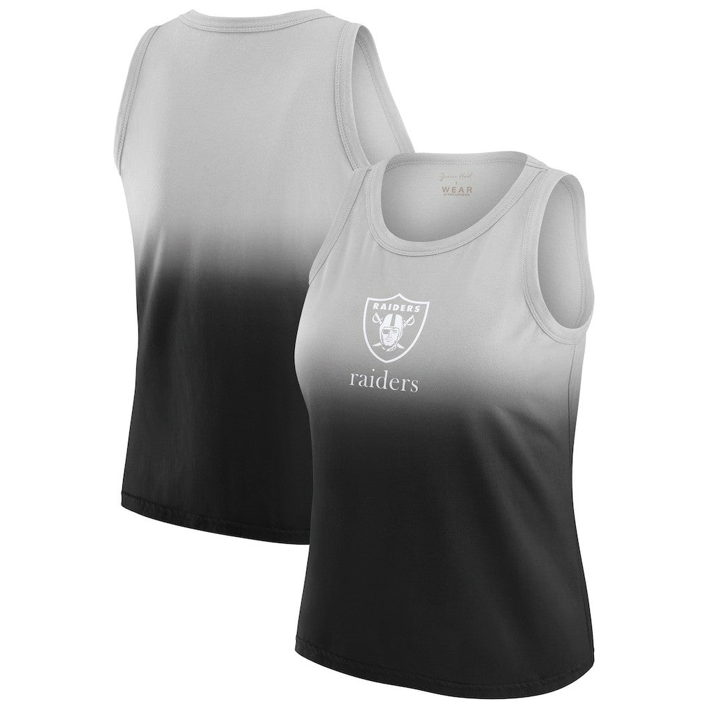 Las Vegas Raiders WEAR by Erin Andrews x Gracie Hunt Women's Ombre Tank Top Black | NFL