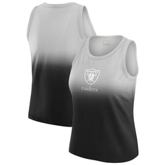 Las Vegas Raiders WEAR by Erin Andrews x Gracie Hunt Women's Ombre Tank Top Black | NFL