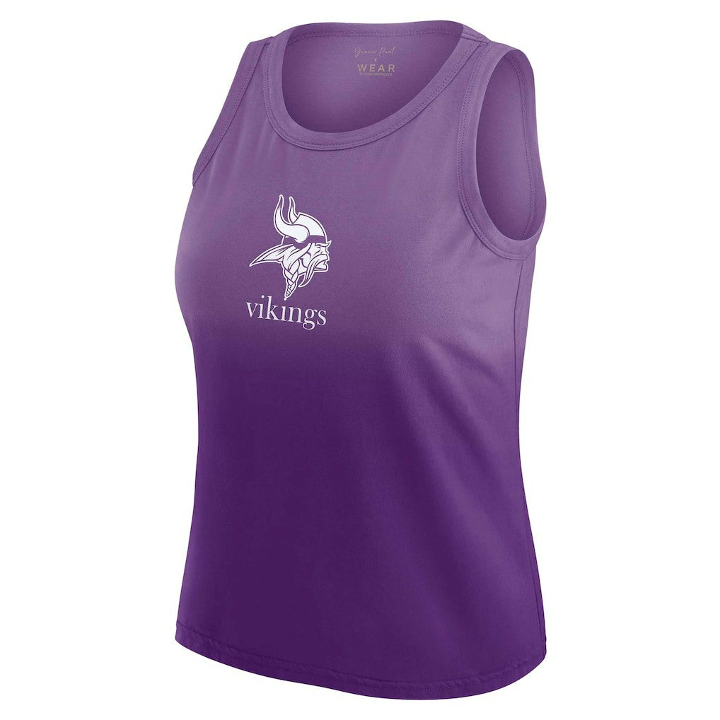 Minnesota Vikings WEAR by Erin Andrews x Gracie Hunt Women's Ombre Tank Top Purple | NFL