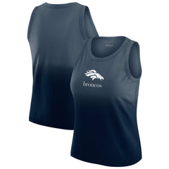 Denver Broncos WEAR by Erin Andrews x Gracie Hunt Women's Ombre Tank Top Navy | NFL