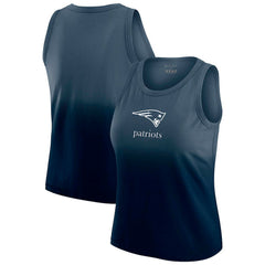 New England Patriots WEAR by Erin Andrews x Gracie Hunt Women's Ombre Tank Top Navy | NFL