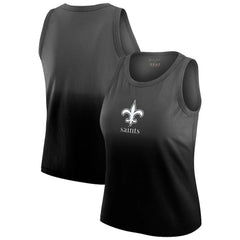 New Orleans Saints WEAR by Erin Andrews x Gracie Hunt Women's Ombre Tank Top Black | NFL