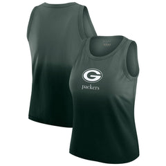 Green Bay Packers WEAR by Erin Andrews x Gracie Hunt Women's Ombre Tank Top Green | NFL