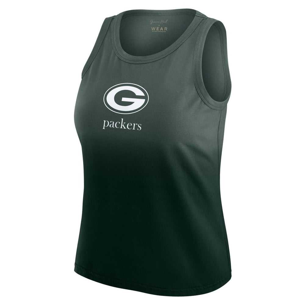 Green Bay Packers WEAR by Erin Andrews x Gracie Hunt Women's Ombre Tank Top Green | NFL
