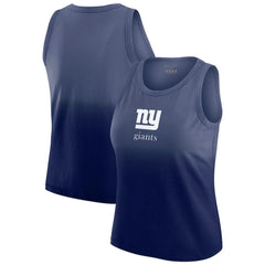 New York Giants WEAR by Erin Andrews x Gracie Hunt Women's Ombre Tank Top Navy | NFL