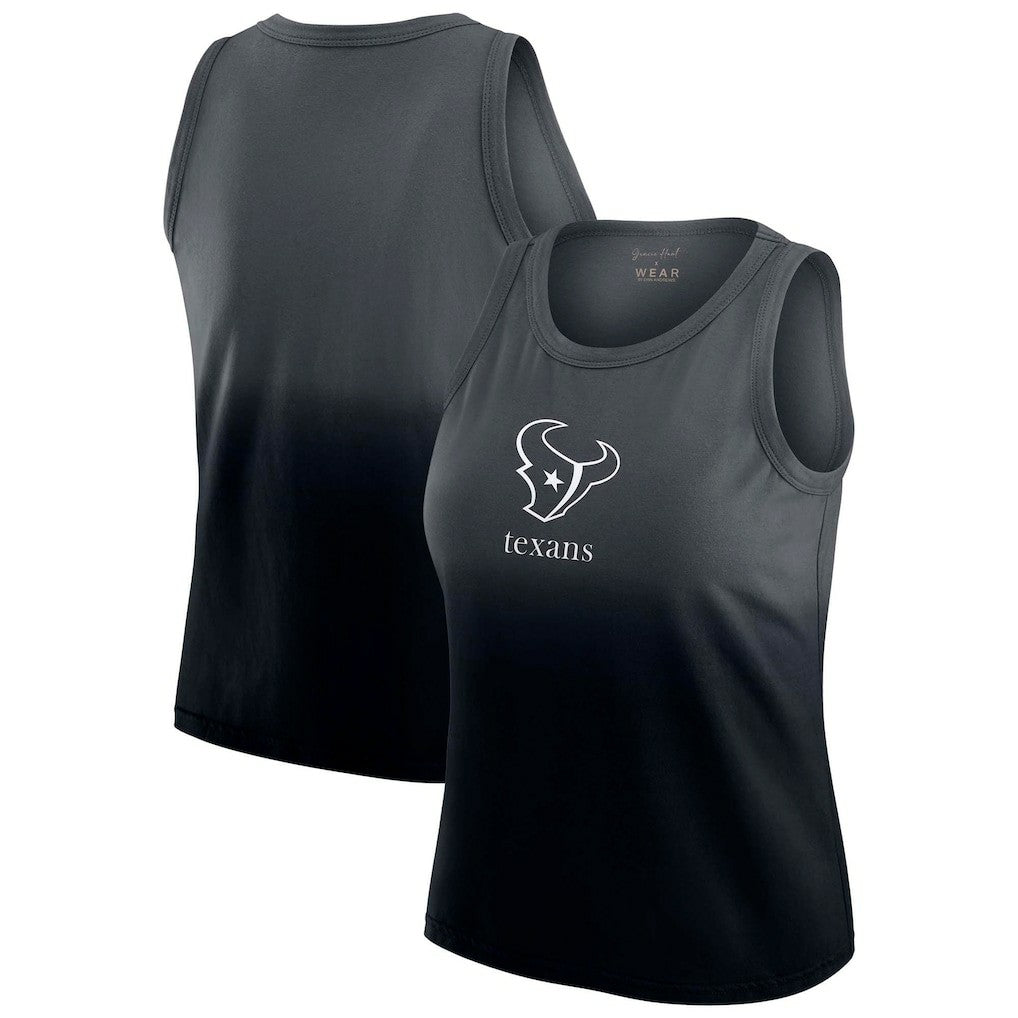 Houston Texans WEAR by Erin Andrews x Gracie Hunt Women's Ombre Tank Top Navy | NFL