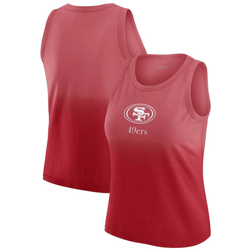 San Francisco 49ers WEAR by Erin Andrews x Gracie Hunt Women's Ombre Tank Top Scarlet | NFL