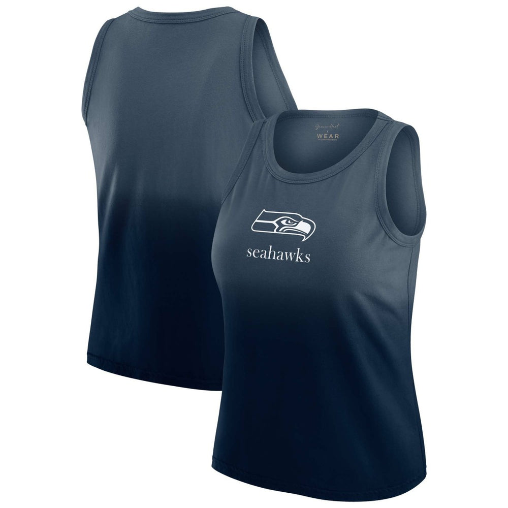 Seattle Seahawks WEAR by Erin Andrews x Gracie Hunt Women's Ombre Tank Top Navy | NFL