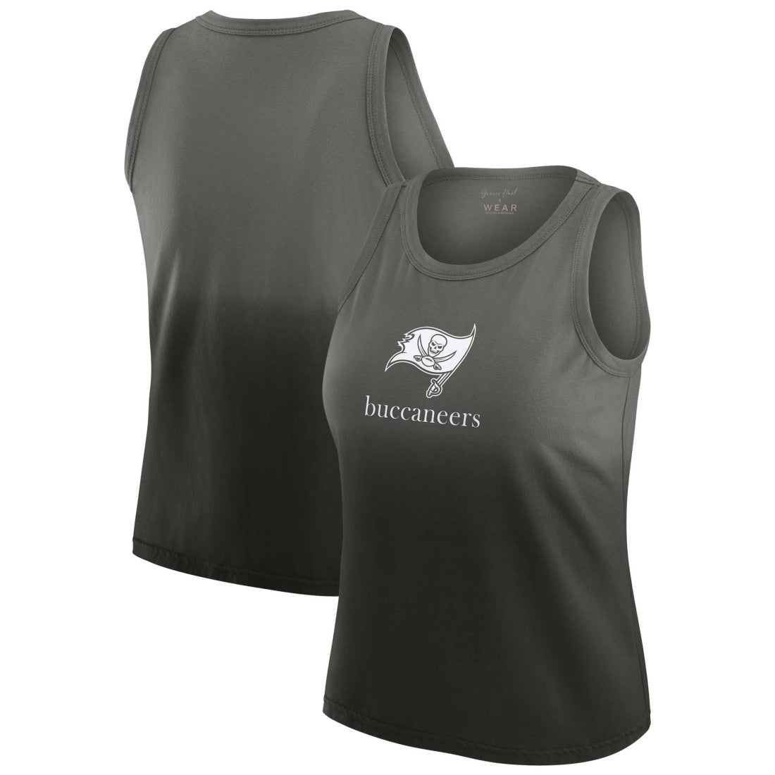 Tampa Bay Buccaneers WEAR by Erin Andrews x Gracie Hunt Women's Ombre Tank Top Pewter | NFL