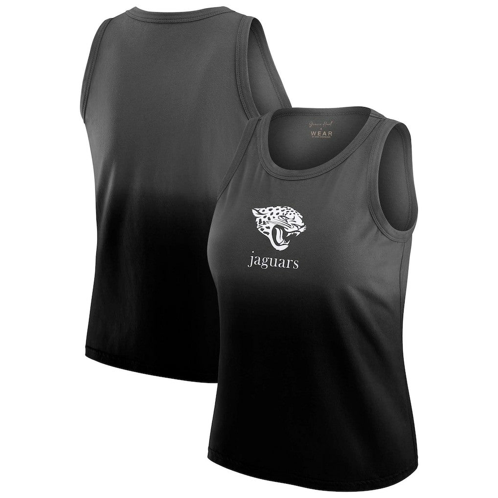 Jacksonville Jaguars WEAR by Erin Andrews x Gracie Hunt Women's Ombre Tank Top Black | NFL