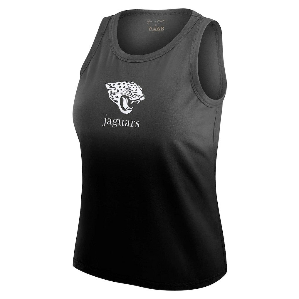 Jacksonville Jaguars WEAR by Erin Andrews x Gracie Hunt Women's Ombre Tank Top Black | NFL