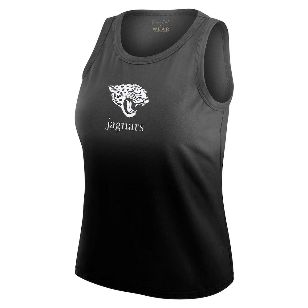 Jacksonville Jaguars WEAR by Erin Andrews x Gracie Hunt Women's Ombre Tank Top Black | NFL