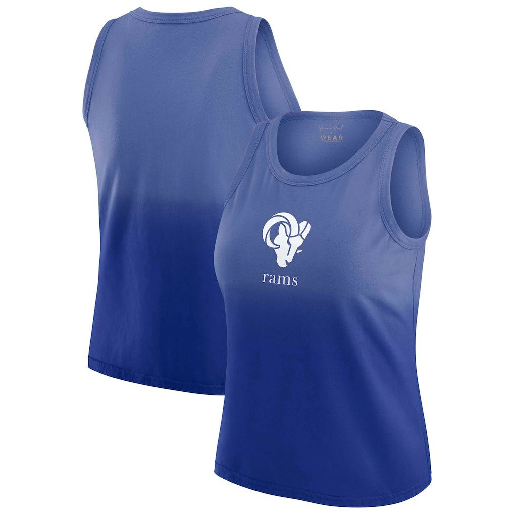 Los Angeles Rams WEAR by Erin Andrews x Gracie Hunt Women's Ombre Tank Top Royal | NFL