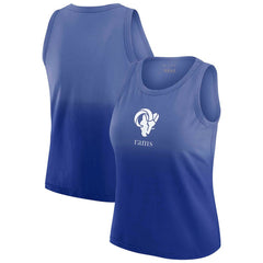 Los Angeles Rams WEAR by Erin Andrews x Gracie Hunt Women's Ombre Tank Top Royal | NFL