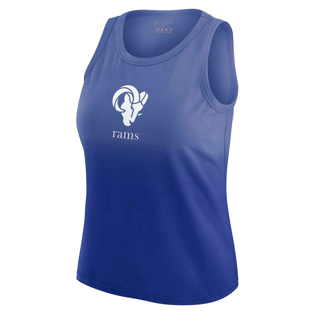 Los Angeles Rams WEAR by Erin Andrews x Gracie Hunt Women's Ombre Tank Top Royal | NFL