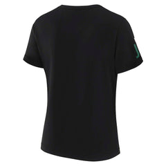 New York Jets WEAR by Erin Andrews x Gracie Hunt Women's Draft Me Lace-Up T-Shirt Black | NFL