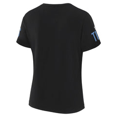 Tennessee Titans WEAR by Erin Andrews x Gracie Hunt Women's Draft Me Lace-Up T-Shirt Black | NFL