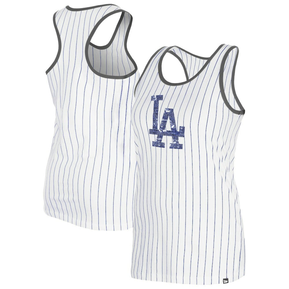 Los Angeles Dodgers New Era Women's Gameday Pinstripe Tank Top - MLB
