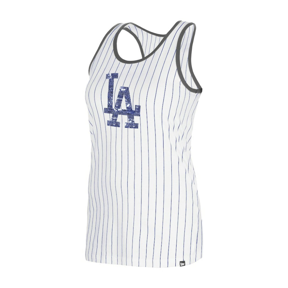 Los Angeles Dodgers New Era Women's Gameday Pinstripe Tank Top - MLB