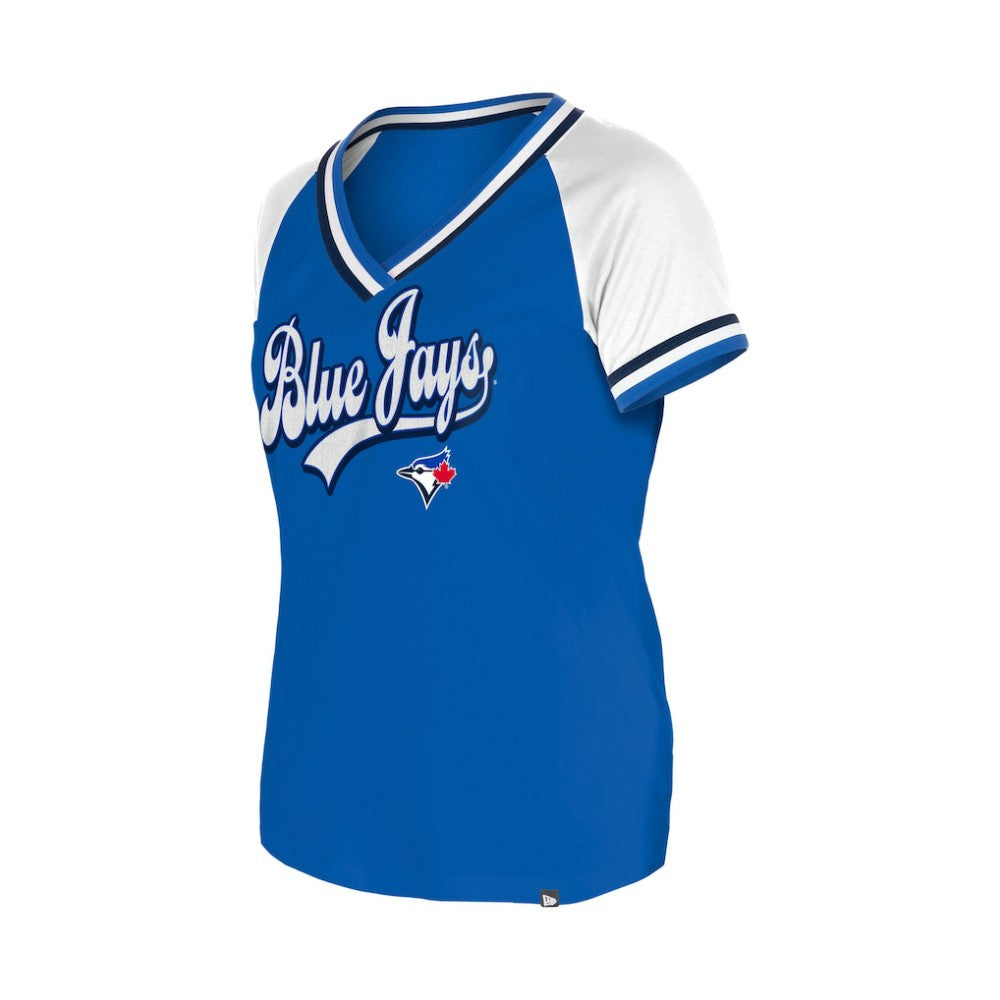 Toronto Blue Jays New Era Women's Gameday Raglan V-Neck T-Shirt - MLB