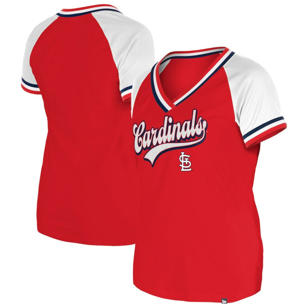 St. Louis Cardinals New Era Women's Gameday Raglan V-Neck T-Shirt - MLB