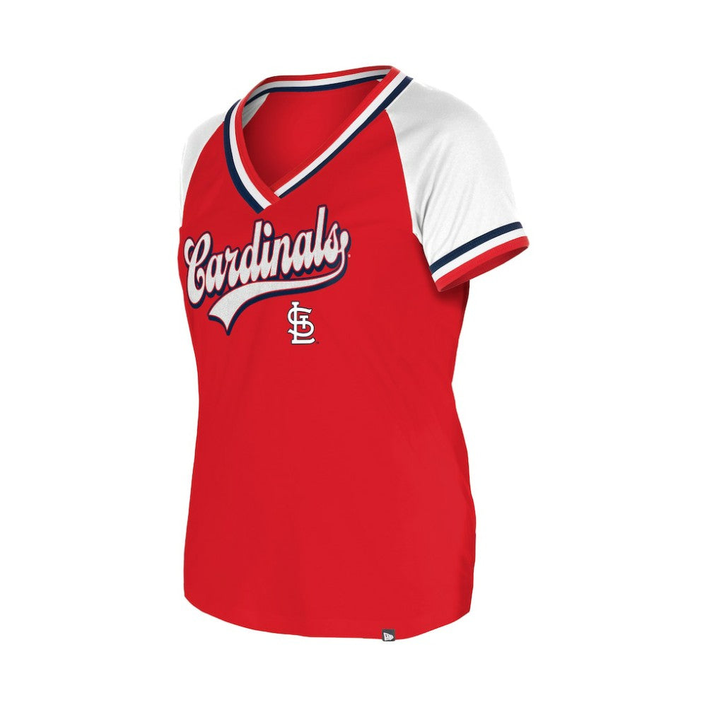 St. Louis Cardinals New Era Women's Gameday Raglan V-Neck T-Shirt - MLB