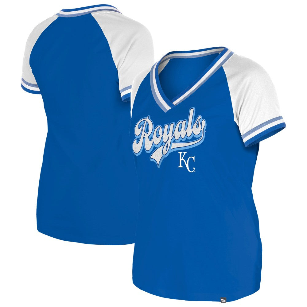 Kansas City Royals New Era Women's Gameday Raglan V-Neck T-Shirt - MLB