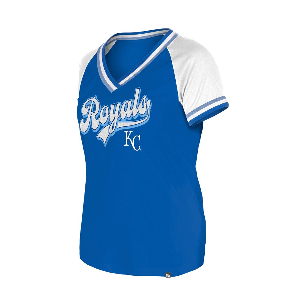 Kansas City Royals New Era Women's Gameday Raglan V-Neck T-Shirt - MLB