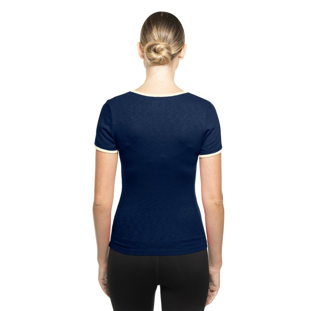 Atlanta Braves New Era Women's Throwback Lace Up T-Shirt - MLB