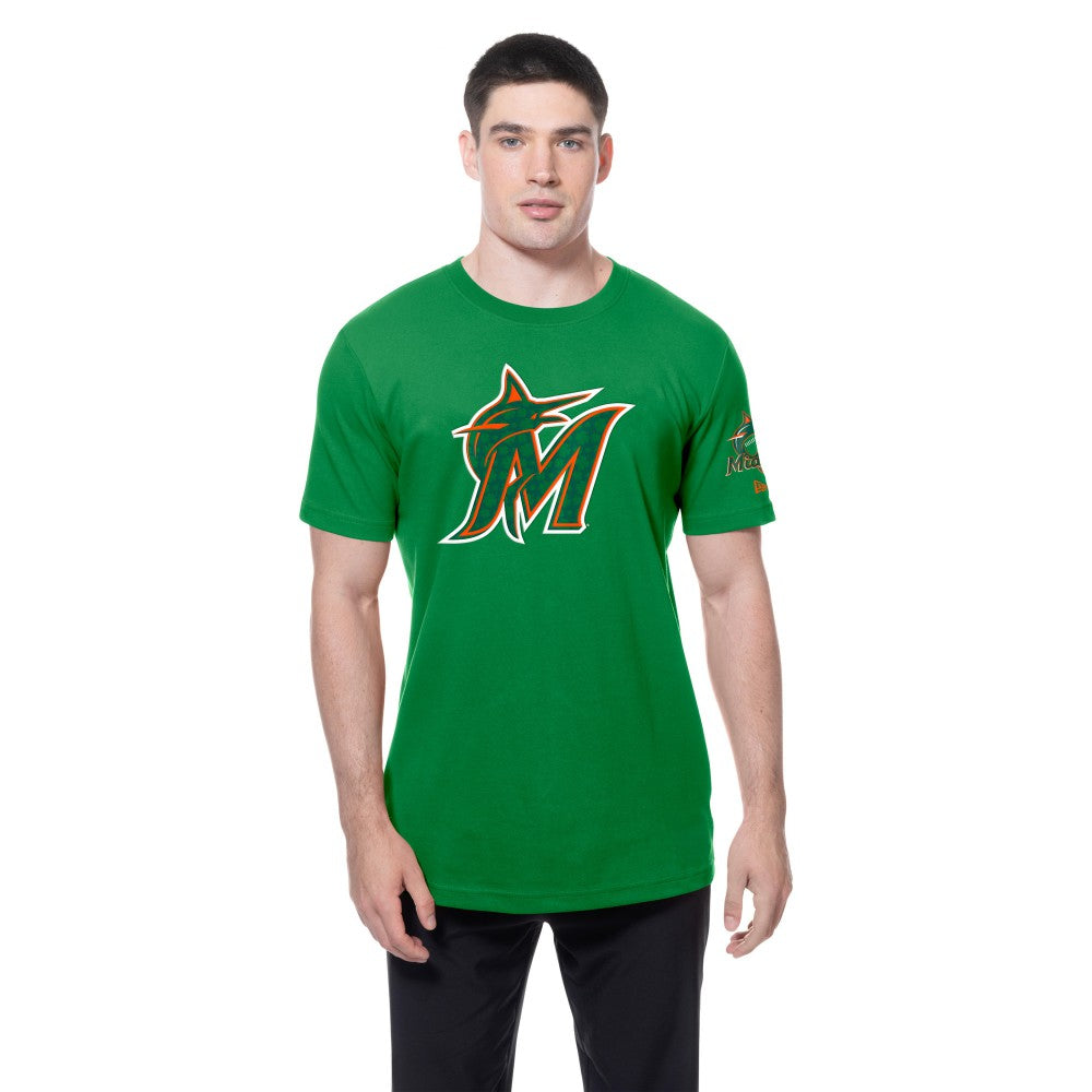 Miami Marlins New Era St. Patrick's Day Shamrock Fill T-Shirt - MLB