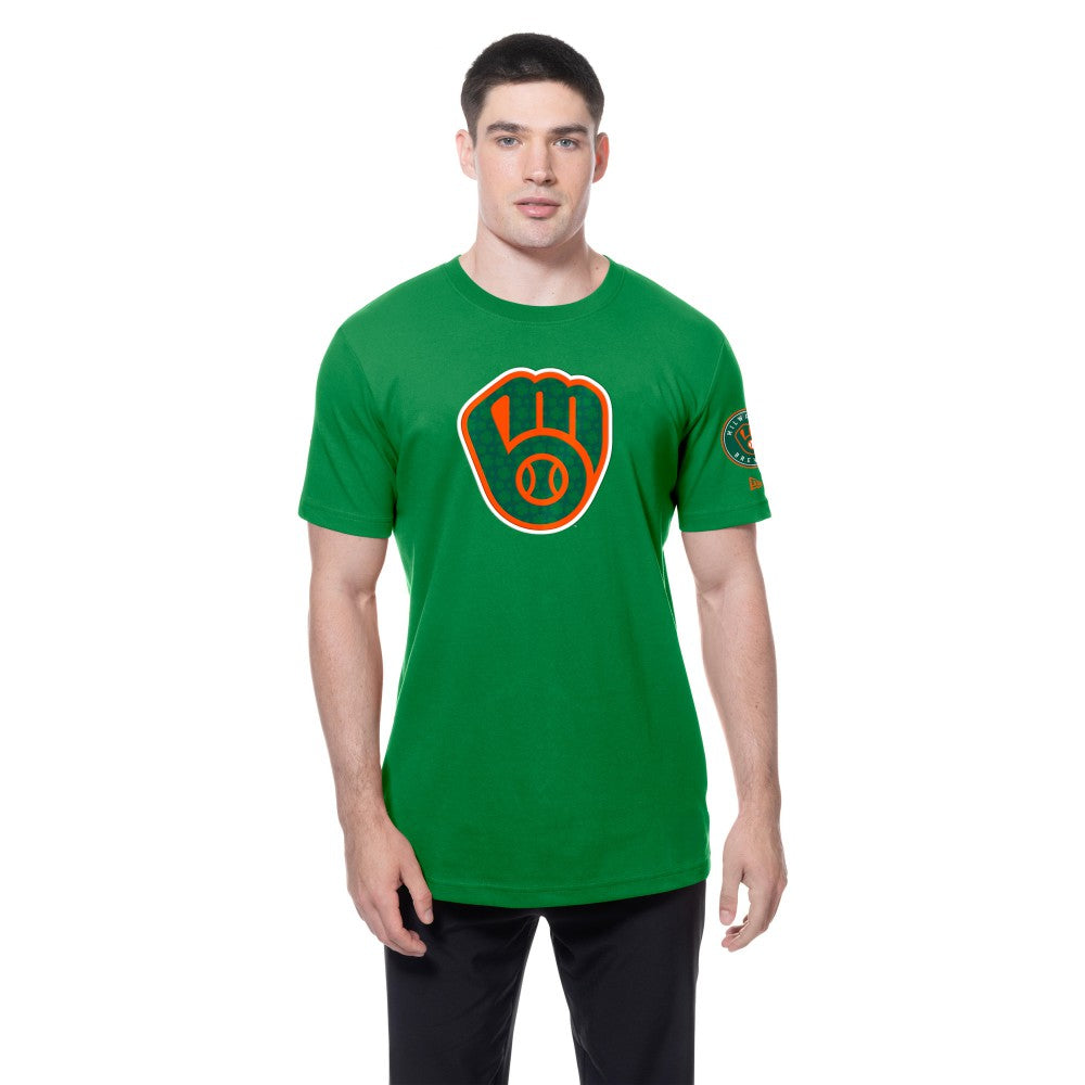 Milwaukee Brewers New Era St. Patrick's Day Shamrock Fill T-Shirt - MLB