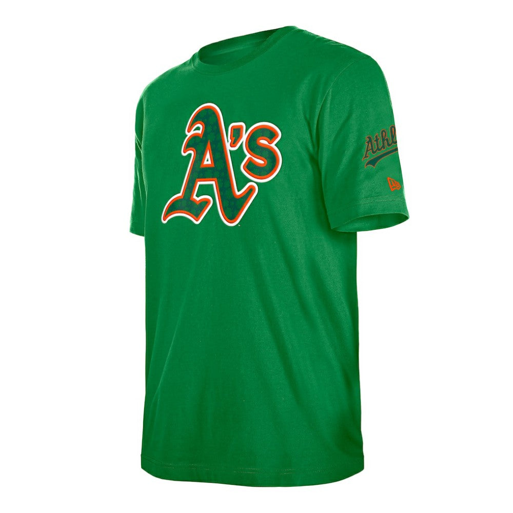 Athletics New Era St. Patrick's Day Shamrock Fill T-Shirt - MLB