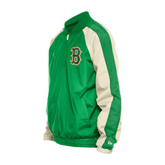 Boston Red Sox New Era St. Patrick's Day Ripstop Raglan Quarter-Zip Windbreaker - MLB