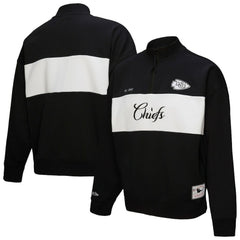 Kansas City Chiefs Women's Quarter-Zip Jacket Black | Mitchell & Ness