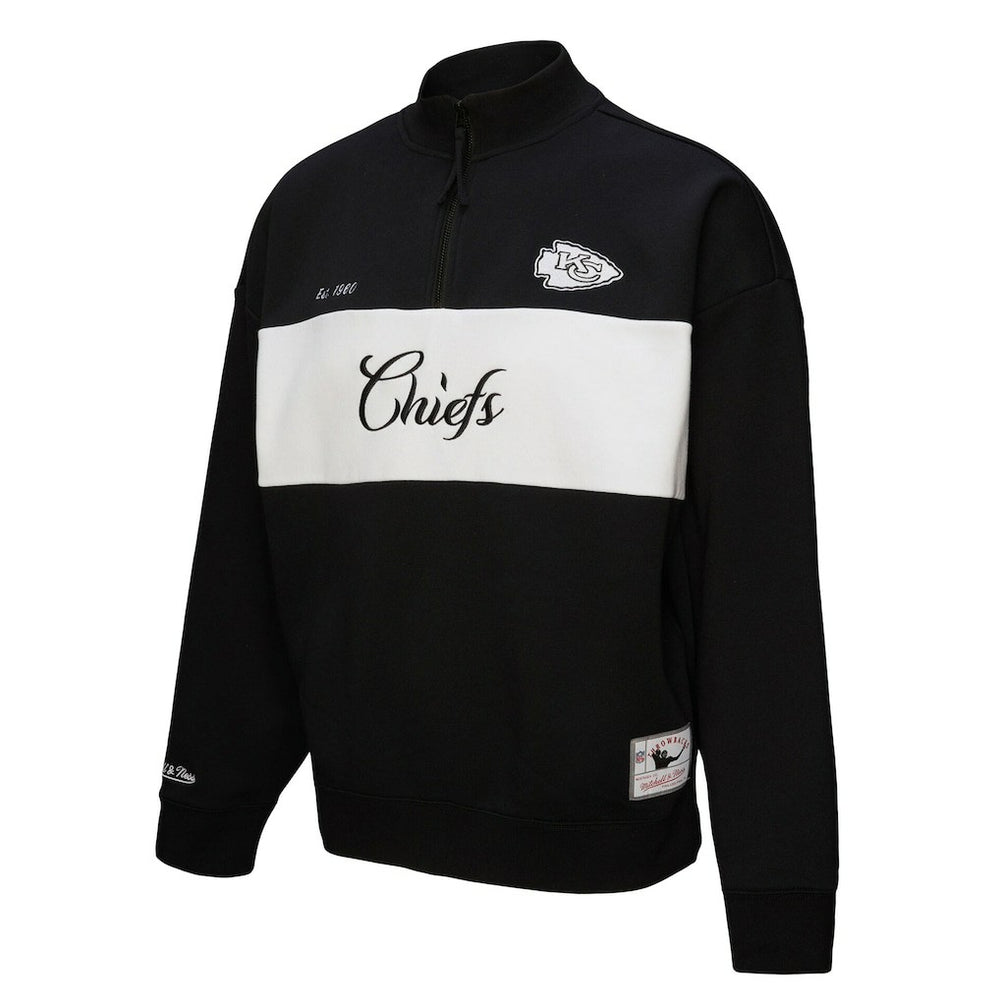 Kansas City Chiefs Women's Quarter-Zip Jacket Black | Mitchell & Ness