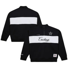 Dallas Cowboys Women's Quarter-Zip Jacket Black | Mitchell & Ness