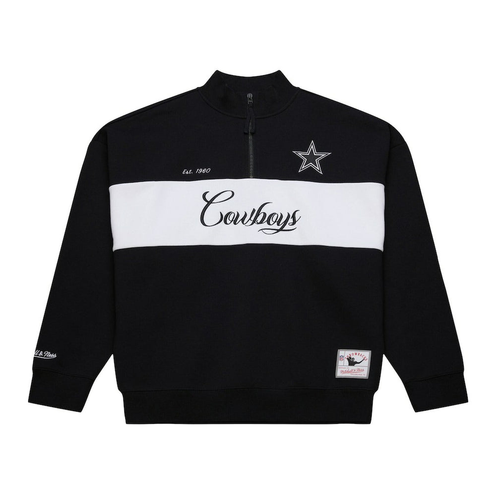 Dallas Cowboys Women's Quarter-Zip Jacket Black | Mitchell & Ness