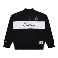 Dallas Cowboys Women's Quarter-Zip Jacket Black | Mitchell & Ness
