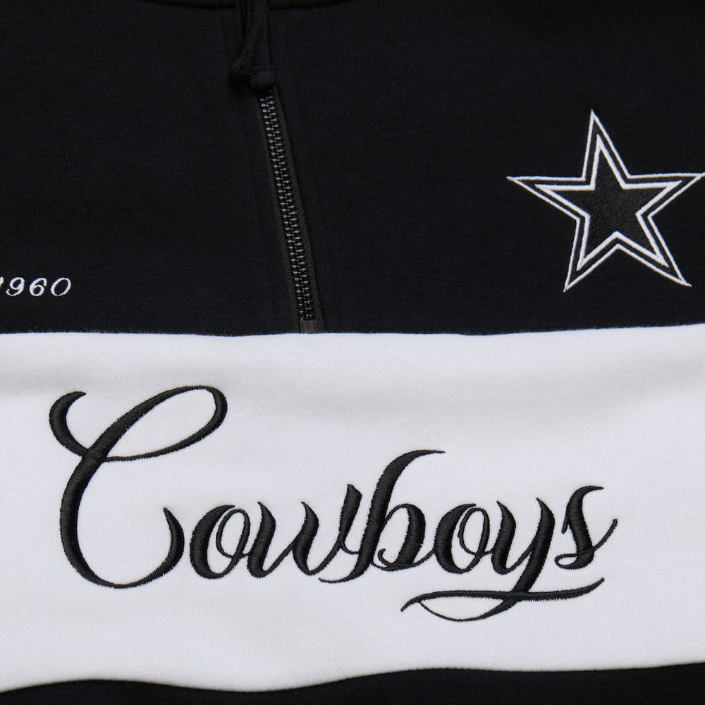 Dallas Cowboys Women's Quarter-Zip Jacket Black | Mitchell & Ness