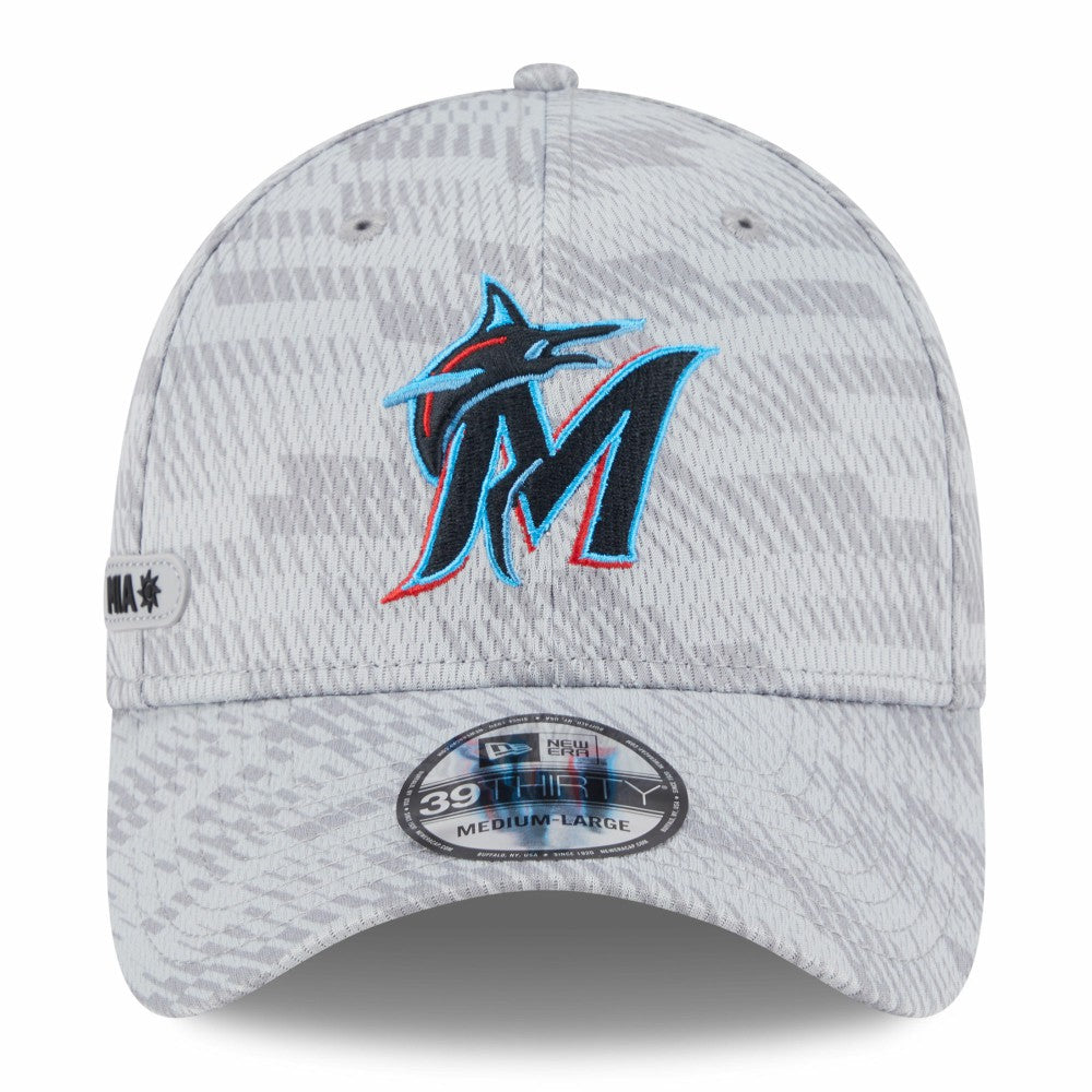 Miami Marlins New Era 2025 MLB Clubhouse 39THIRTY Flex Hat - MLB