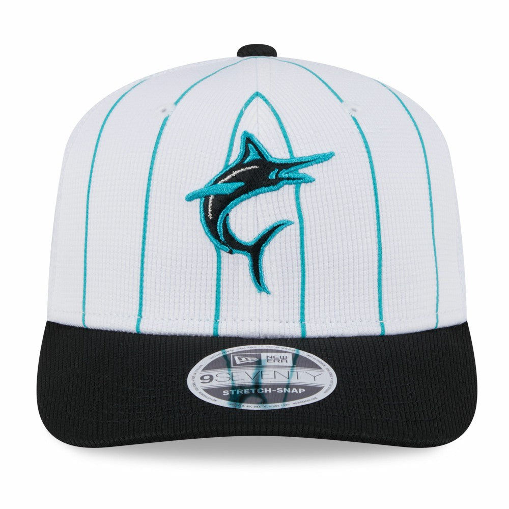 Miami Marlins New Era 2025 Batting Practice 9SEVENTY Stretch-Snap Trucker Hat - MLB